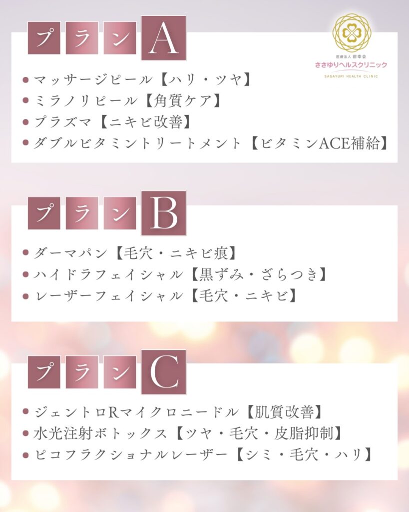 毛穴徹底プラン（選べるメニュー）